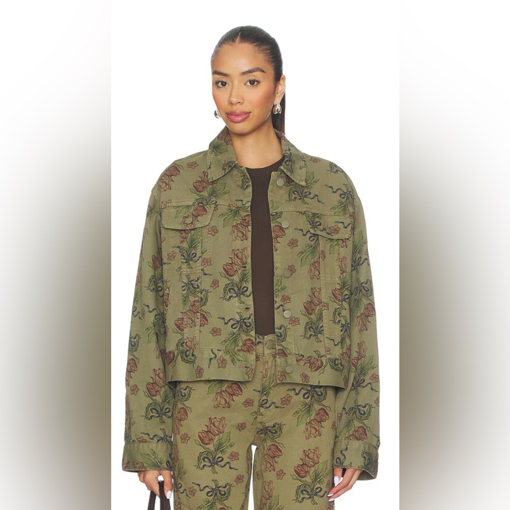 Damson Madder Stacia Jacket in Overdye Tulip Khaki - Picture 6 of 9